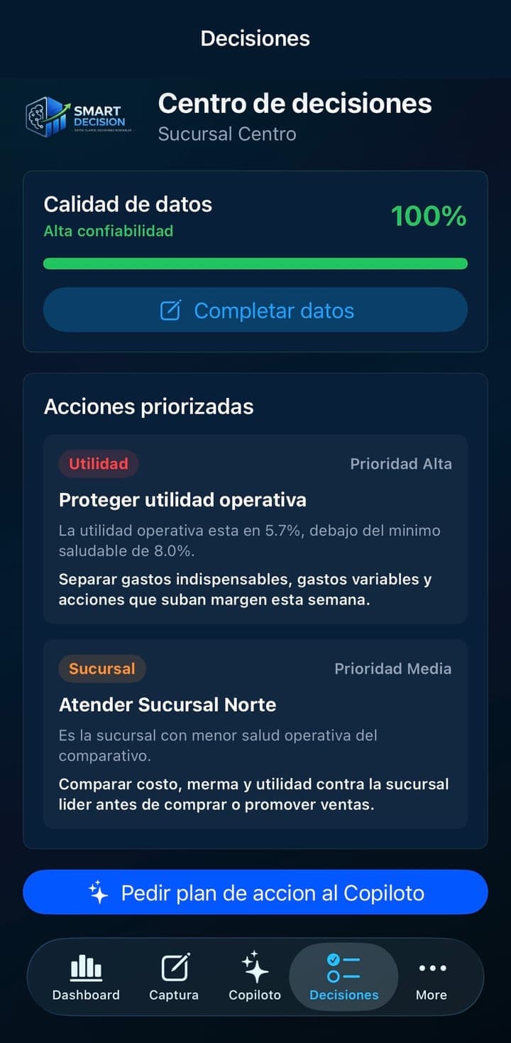 Decisiones de Smart Decision App